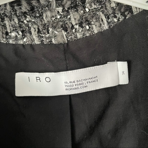 IRO Tweed black and white sparkly jacket size 34 XS - Picture 5 of 5
